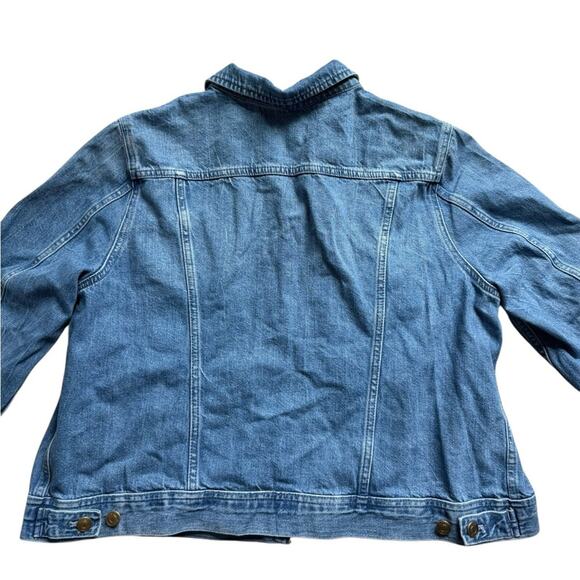 J.Crew Women’s New Classic cropped denim jacket blue size 2X - Picture 6 of 7